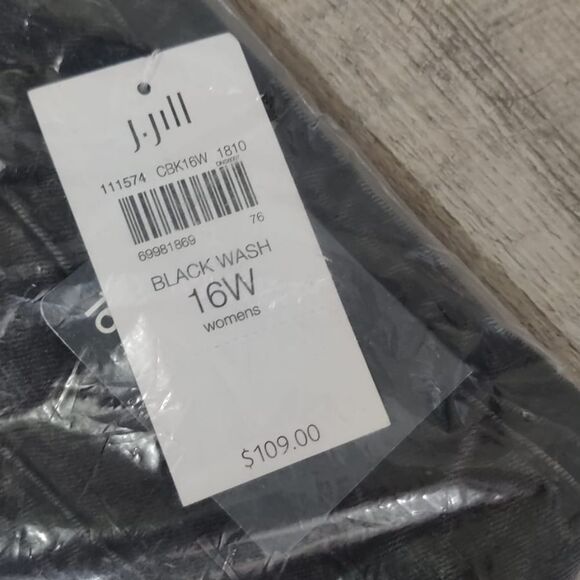 NWT J. Jill Black Wash Leggings Size 16W - Picture 7 of 8
